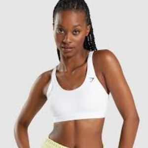 Gymshark White Scoop Neck Sportsbra